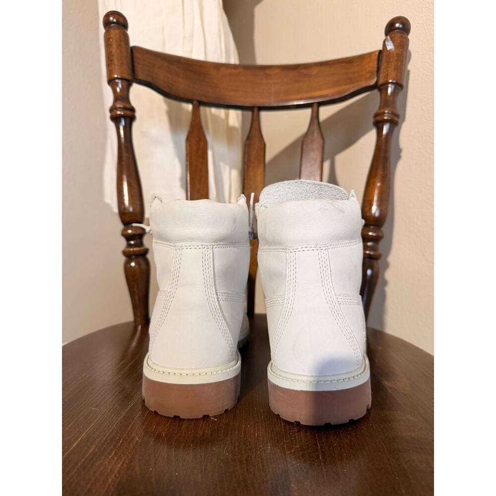 Timberland White Leather Waterproof Men's Ankle Boots Lace Up Size 7 - Picture 2 of 7